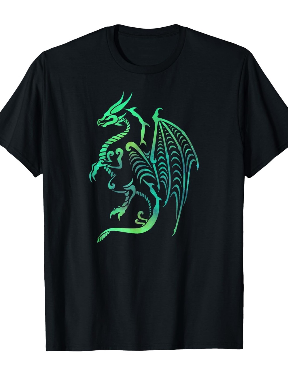 Dragon Graphic Shirt Sleeve Crew Neck T-Shirt Men’s Size L Black 100% Cotton